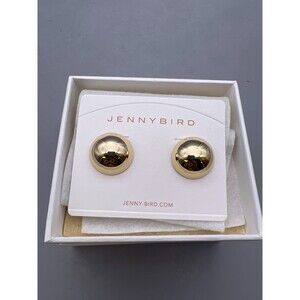 New Jenny Bird Gold Tone Dipped Brass High Polish Dome Aurora Earrings